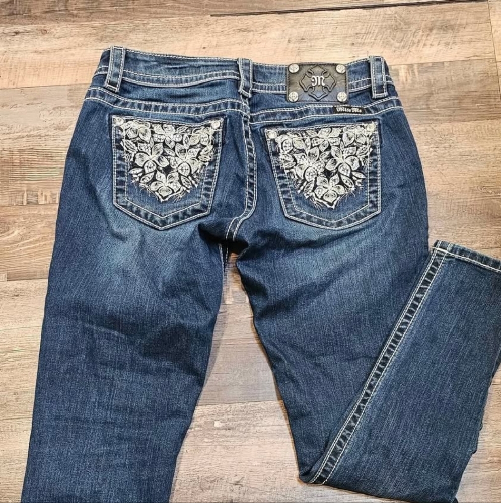 Embroidered Blue Jeans